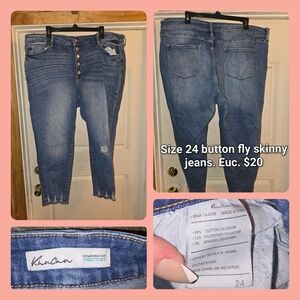 KanCan Women's Distressed Blue Skinny Jeans